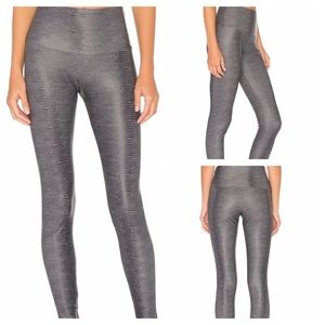 Gray snakeskin legging